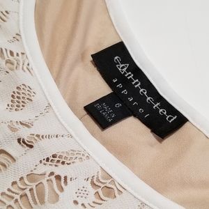 Connected Apparel Sleeveless Sheath Lace Dress NWT